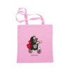 MÚ Brno – Detská ružová plátenná taška Krtko kolobežka 42x38 cm