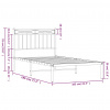 vidaXL Kovový rám postele s čelom biely 100x190 cm - Biela - 133330-79396