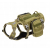 Protiúnikové popruhy na batoh pre psa Winhyepet Army khaki L, obvod do 81 cm