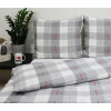 Posteľné obliečky - Elitex 220 cm x 200 70x80cm sada posteľnej bielizne (Extra 220x200 Kôra Bark Bedding 100% šedá mriežka zásah)