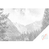 Vymalujsisam.sk Bodkovanie - Vysoké Tatry 2 Farba: Čierna, Veľkosť: 40x60cm, Rám: Bez rámu, iba zrolované plátno