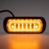 Pozičné oranžové LED svetlo 12V / 24V - s výstražným LED predátorom ECE R65 (132x50x19mm)
