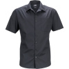 James & Nicholson Košile JN 644, popelínová, business, krátký rukáv COT02064400216-black Černá 6XL
