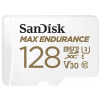 SanDisk MicroSDHC karta 128GB MAX Endurance + adaptér, 60,000 hodin