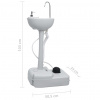 vidaXL Prenosné kempingové stojanové umývadlo sivé 20 l - 135284-81618