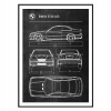 Plagát BMW E36 M3 Retro patent schéme A1 + (Plagát BMW E36 M3 Retro patent schéme A1 +)