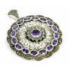 PRÍVESOK KVET BROŠŇA MARKAZYTY AMETYST CUBIC ZIRCONIA (PRÍVESOK KVET BROŠŇA MARKAZYTY AMETYST CUBIC ZIRCONIA)