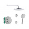 SANITINO - Sprchový set s termostatom a telesom pod omietku Hansgrohe, príslušenstvo kielle, chróm SANI21HKK015