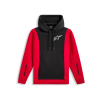 mikina IGNITE HOODIE, ALPINESTARS (černá/červená) XL