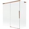 Mexen Rox, L posuvná 2-krídlová vaňová zástena 140 + 70 x 150 cm, 8mm číre sklo, ružové zlato profil, 8C9L-140-070-60-00
