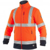 CANIS Výstražná mikina HI-VIS PRESTON, Fleece, Oranžovo-modrá, Varianta oranžovo-modrá, Veľkosť 3XL