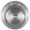 Aqualine AQ051B Okrúhly drez z nehrdzavejúcej ocele bez odkvapkávača, 52 cm