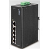 Planet ISW-504PT, 5x 10/100, 4x POE IEEE 802.3af, 60W, DIN, IP30, -40~75 st.C