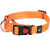 Flamingo Collar Ziggi Reflective Orange - neónový reflexný obojok pre psa, patentka so zámkom, oranžová - M