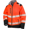 RESULT R 476X / Unisex reflexná softshellová bunda - fluorescent orange/black XL