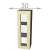 Casarredo CRAFT vysoká vitrína 30, W3092G, grafit/dub tabaco