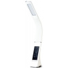 Stolová lampa IMMAX Leather White s displejom, biela 08949L 08949L