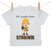 Boodyy Tričko s krátkym rukávom Keď vyrastiem budem strojník 80 (9-12 mesiacov)