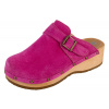 Kožené dreváky s nastaviteľnou šírkou PZM8 Fuchsia semišová koža - 38 / fuchsia