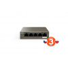 Tenda TEG1105P-4-63W PoE AT switch 4x PoE 802.3af/at, 5x 1 Gb/s, PoE celkom 63W, fanless, PoE+ 75011816