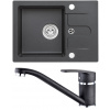 Set Alveus (dřez Cortina 10 Black 91, bez excentru + baterie Nina Black 91) SETA21014