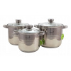 Sada hrncov - Veľké hrnce sada hrncov 3 x satén pot 5/6/9 (Sada hrncov - Veľké hrnce sada hrncov 3 x satén pot 5/6/9)