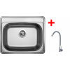 Nerezový set dřezu a baterie COMFORT 600 + ELASTA nerez/šedá