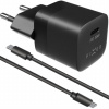 FIXED mini nabíjačka 30W USB-C s USB-C/USB-C káblom - PD na iPhone/iPad - 1 m - biely FIXC30M-CC-BK - možnosť vrátiť tovar ZADARMO do 30tich dní