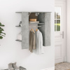 Skrinka do chodby betónovo sivá 97,5x37x99 cm spracované drevo-ForU-808769