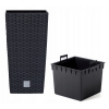 Záhradný kvetináč - Rattan Rato Square DRTS400 40x75 Anthracite Pot (Rattan Rato Square DRTS400 40x75 Anthracite Pot)