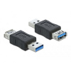 Delock USB 2.0 adaptér [1x konektor USB 3.0 A - 1x zásuvka USB 3.0 A] 66497; 66497