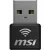 Bezdrôtová sieťová karta USB MSI AX1800 Nano WIFI 802.11ax čierna