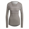 adidas Drynamo Long Sleeve Performance shirt Womens Grefiv/ White 6 (XXS)