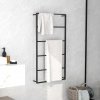 vidaXL Stojan na uteráky čierny 60x10x116 cm oceľ - Čierna - 100493-62626