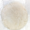 Okrúhly béžový podsedák 40cm DLHÝ VLAS