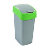 Curver® FLIP BIN 45L, na odpad šedostrieborný/zelený
