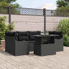 zahrada-XL Súprava záhradných pohoviek 7 pcs Čierna 100 x 55 x 73 cm 3357136