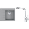 Set Franke G248ŠK (dřez CNG 611-62 TL/7 Šedý kámen, pravý + baterie FS 3230.031 LINA SMART Chrom) 114.0700.678
