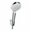 Hansgrohe Crometta, sprchový set 1jet EcoSmart 9 l/min s hadicou 1250 mm, biela/chrómová, HAN-26568400