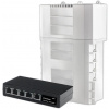 Switch Conexpro GNT-6FP51G6 venkovní, 1x GLAN s PoE in, 4x GLAN s PoE, 60W