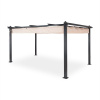 Blumfeldt Pantheon, pergola, prístrešok, 3 x 4 m, hliník, strieška proti slnku, polyester, béžová (GDW8-Pantheon-4x3m)