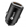 Nabíjačka USB do auta C-TECH UCC-02, 1x Type C + 1 x Type A, 30W, Power delivery 3.0, Quick Charge 3.0, hliníkové telo