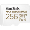 SanDisk MicroSDHC karta 256GB MAX Endurance + adaptér, 120,000 hodin