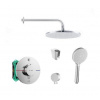 SANITINO - Sprchový set s termostatom a telesom pod omietku Hansgrohe, príslušenstvo kielle, chróm SANI21HKK023