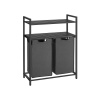 Songmics Vasagle Ovules Lonels 2 x 46 l čierny/sivý