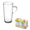 Hrnček sklo 350ml KARINA, 4ks sada caffe latte KLC