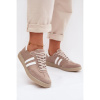 Dámske kožené tmavobéžové tenisky, N1068/BEŻ/BIAŁY__41467-38