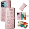 Peňaženkové kožené puzdro Cat and Dog na Xiaomi Redmi Note 13 - Ružové zlato
