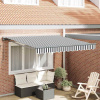 zahrada-XL Zatemniteľná markíza Antracitová a biela 300x250 cm látka 3329959