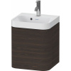 DURAVIT Happy D.2 Plus c-shaped závesná skrinka s nábytkovým umývadielkom s otvorom, 1 dvierka, pánty vľavo, 400 x 360 x 480 mm, orech kartáčovaný, HP4340O69690000